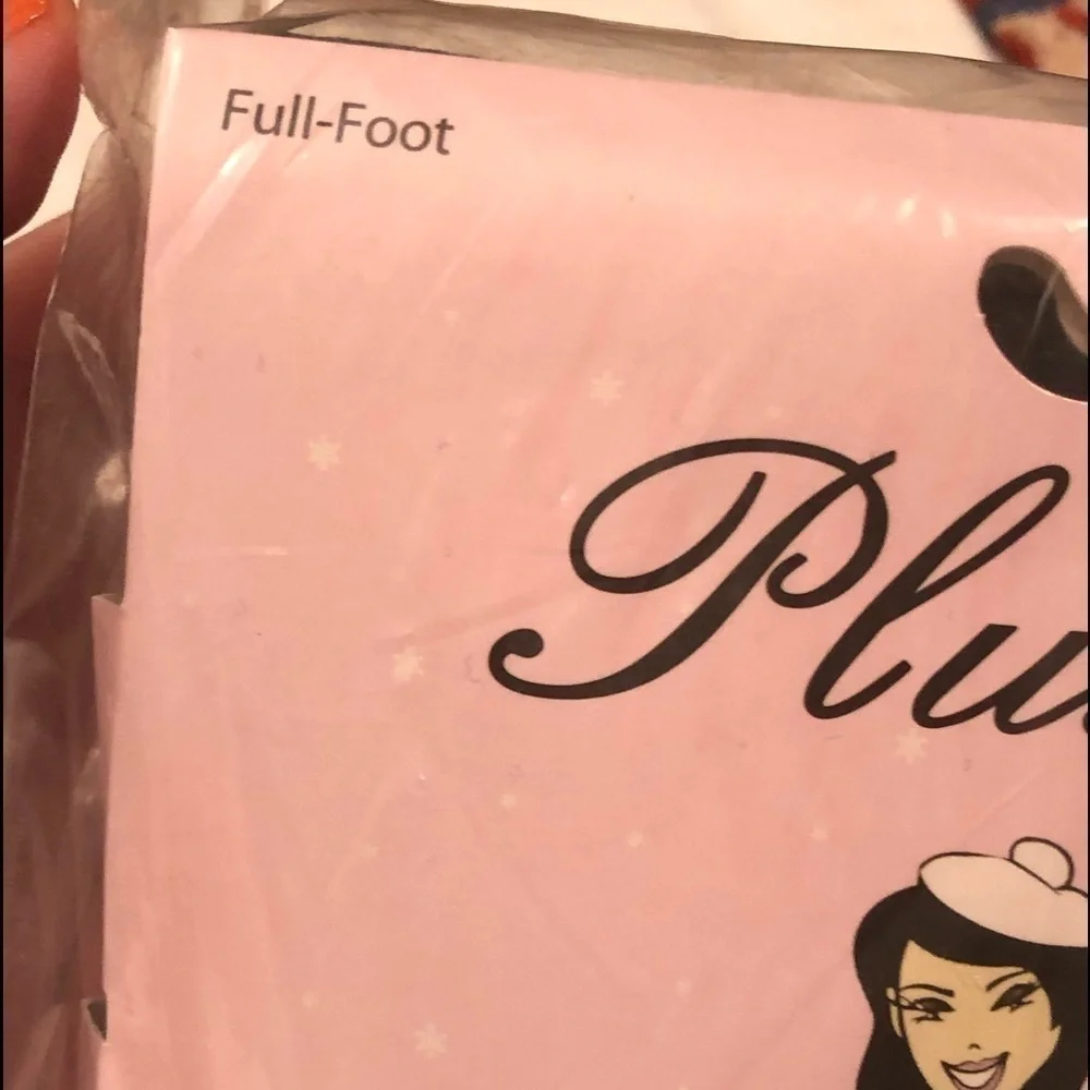 Plush Full Foot Tights Navy Size Medium NWT
